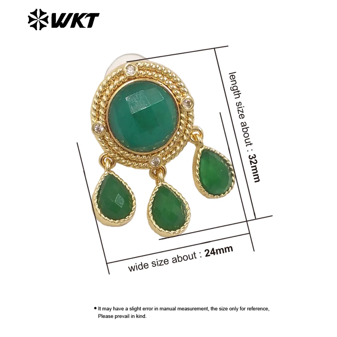 

WT-ME120 Ретро-серьги с драгоценными камнями, популярная модель, неправильной формы, с покрытием из 18-каратного золота, для подруг, аксессуар для нарядов