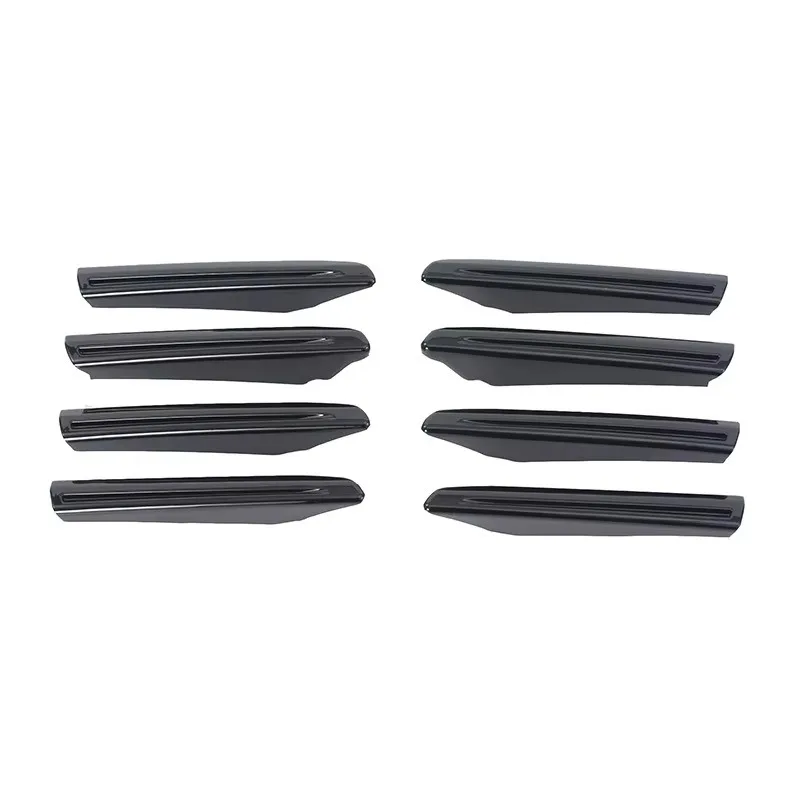 

Fine For LC300 Chrome/Bright Black/Carbon Fiber Front Grille Bumper Guard Styling Trim Covers 8pcs Toyota Land Cruiser 300 2021
