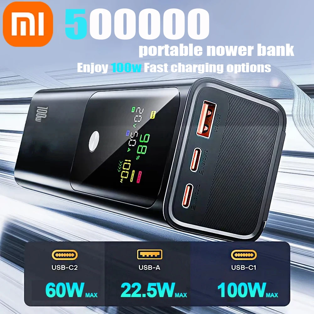 Xiaomi PD 100 واط قوة البنك 50000 مللي أمبير قدرة البطارية الخارجية شحن سريع شاحن محمول Powerbank لأجهزة الكمبيوتر المحمول آيفون سامسونج #1