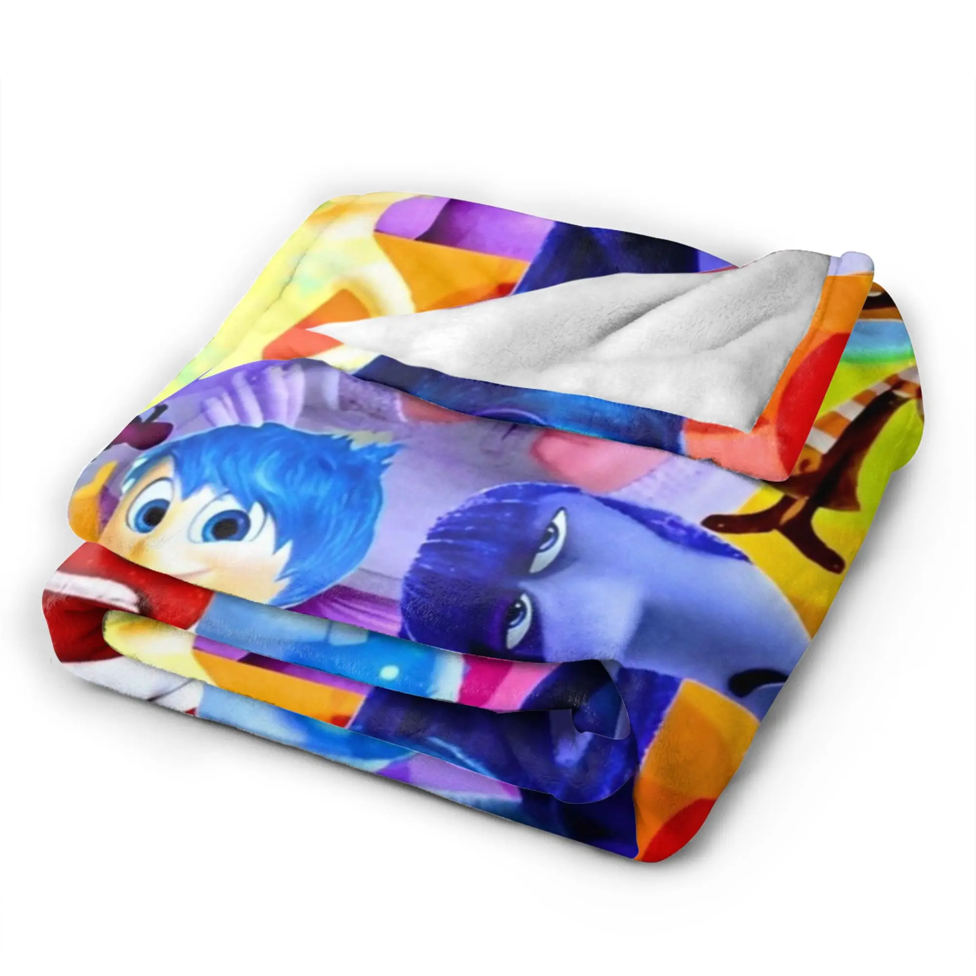 Picture 6: Inside Out Wool Blanket Cartoon Action Comedy Funny Throw Blankets for  Sofa Bedding Lounge 125*100cm Rug Piece,