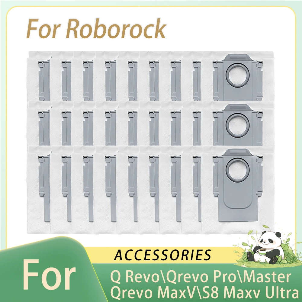 Dust Bags For Roborock Q Revo\\S\\Qrevo Pro\\Q revo MaxV\\Q revo Master\\S8 Maxv Ultra Spare Parts Consumable Vacuum Bag Accessories