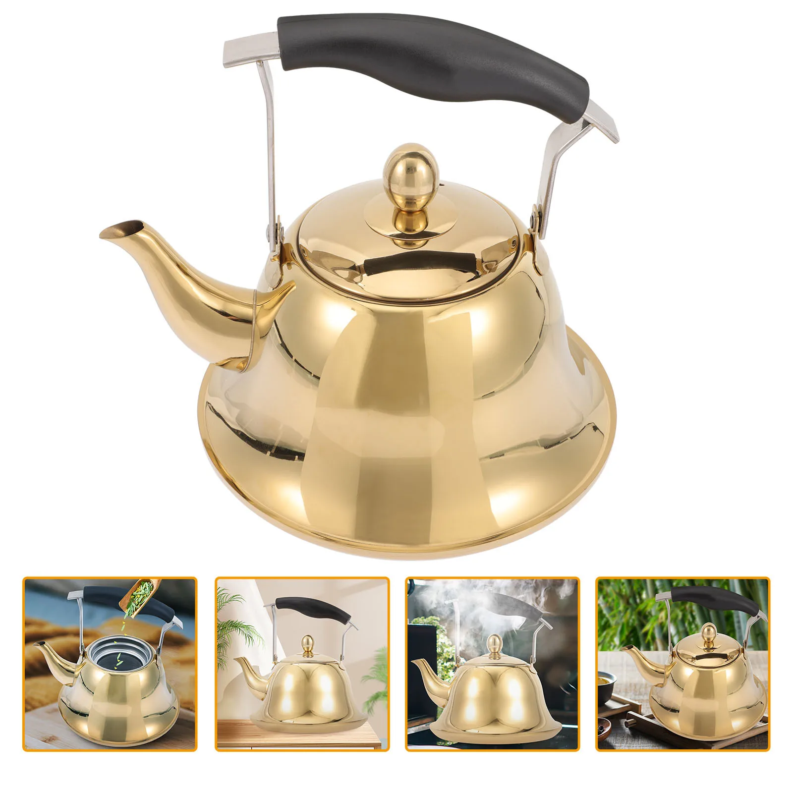 

Premium Stainless Steel Whistling Kettle Water Boiling Pot For Home Coffee Tea Maker Kitchen Use Easy Handle Heat