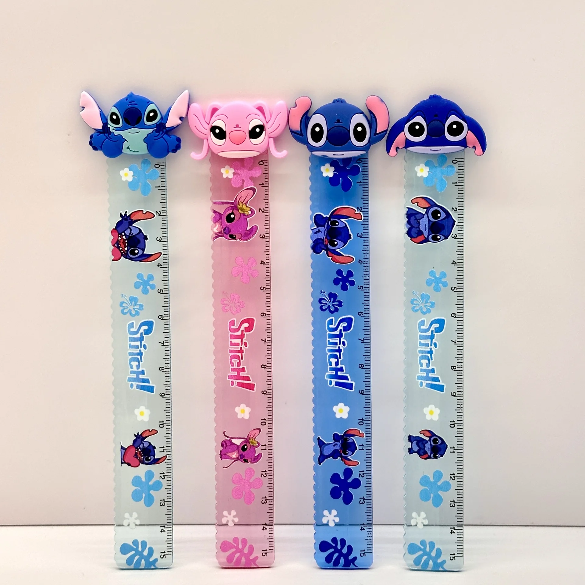 24 шт./лот Kawaii Stitch закладка линейка измерительные прямые линейки инструмент для рисования рекламные канцелярские принадлежности подарок школьные принадлежности