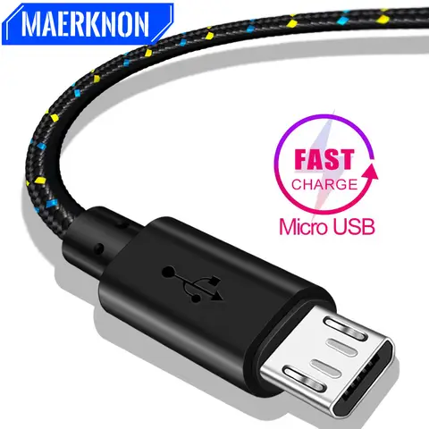 Mikro USB kablosu 0.2M 1M 2M 3M Naylon Örgülü Hızlı Şarj microusb cep telefonu veri kablosu samsung s7 xiaomi redmi not 5