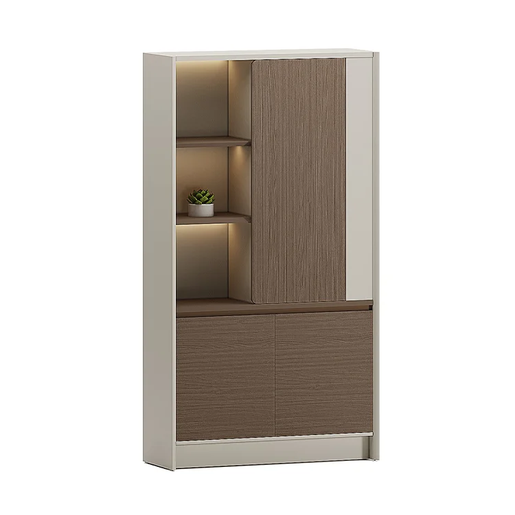 Modern Office Furniture Wooden Magazine Shelves Filing Cabinets Display Cabinets