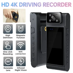 2024 New HD 4K Mini Camera WiFi Portable Small Digital Video Recorder Police BodyCam Infrared Night Vision Miniature Camcorder