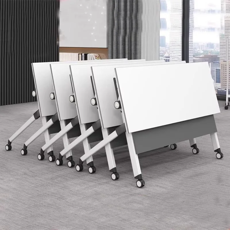 Modern Design Foldable Training Table with Wheel Locking System Compact for Office Training Room Conference Classroom Use