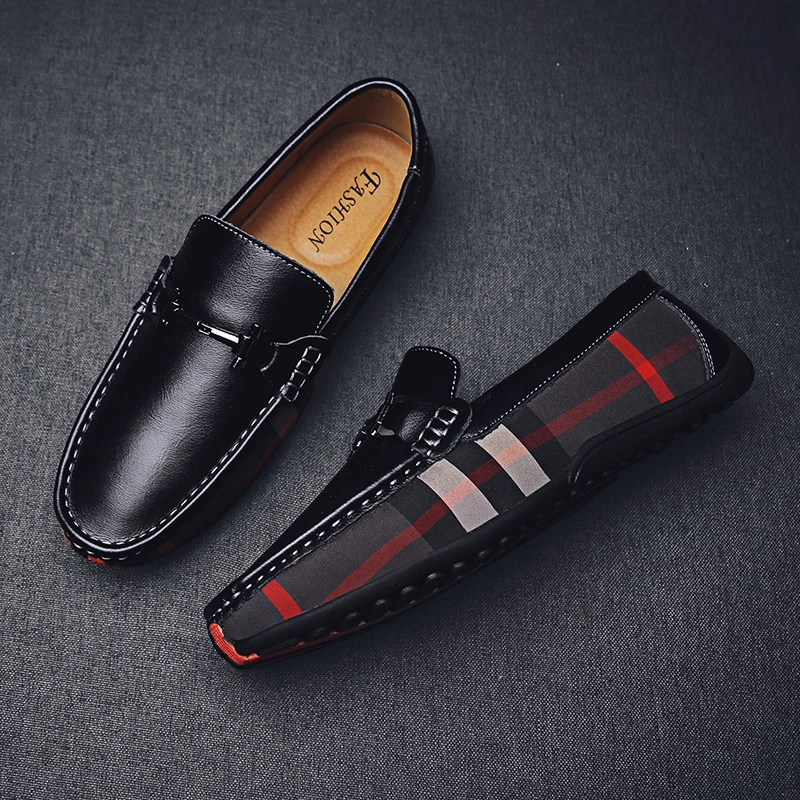 

Men's daily casual leather shoes driving shoes new Doudou men's shoes outdoor lazy one-pedal shoes