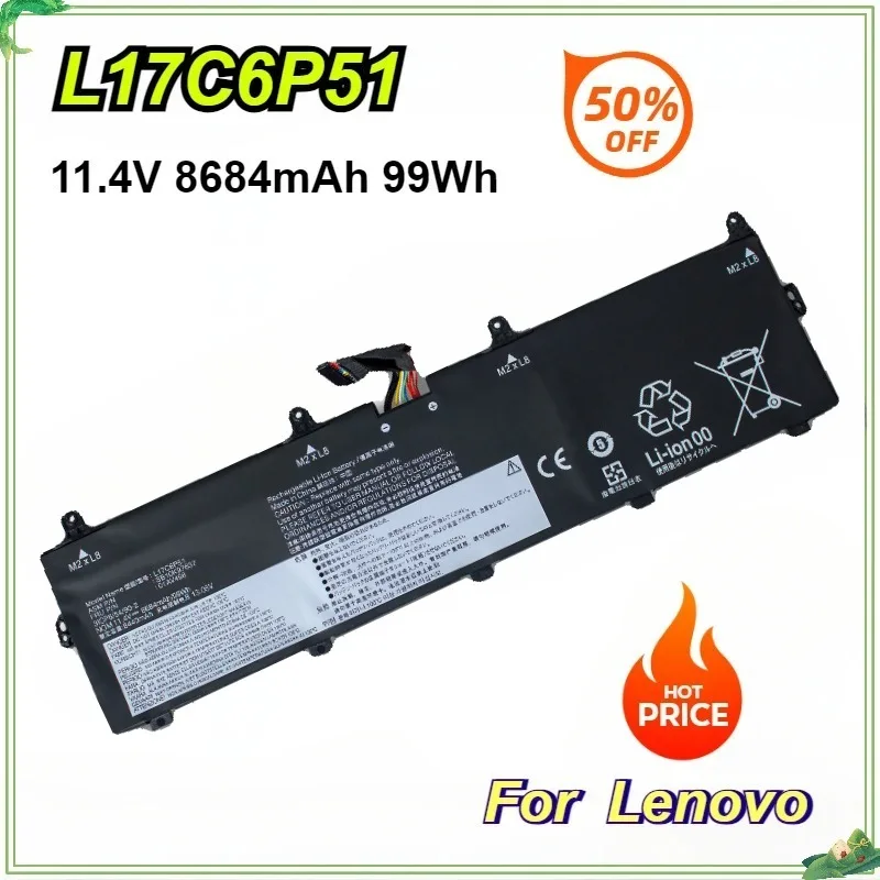 

New L17C6P51 01AV497 L17M6P52 Laptop Battery for Lenovo SB10K97636 01AV498 ThinkPad P72 P73 SB10K97637 931QA100H 11.4V 99Wh