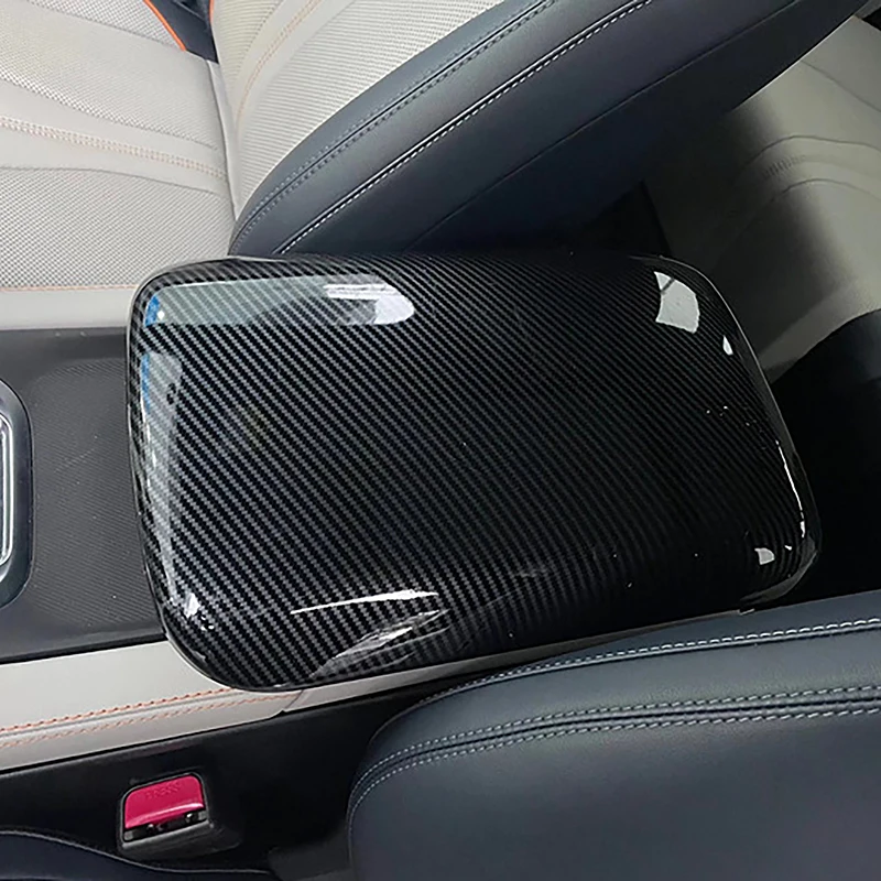 

Стайлинг автомобиля, подлокотник для центральной консоли, декоративная панель, накладка для BYD Song PLUS 2023, цветные аксессуары для интерьера из углеродного волокна