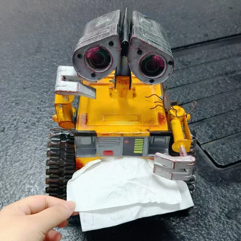 Disney Wall-e Movie Peripheral Iron Art Wall-e Retro Tissue Box Piggy Bank Metal Craft Decoration Home Decoration Brithday Gift