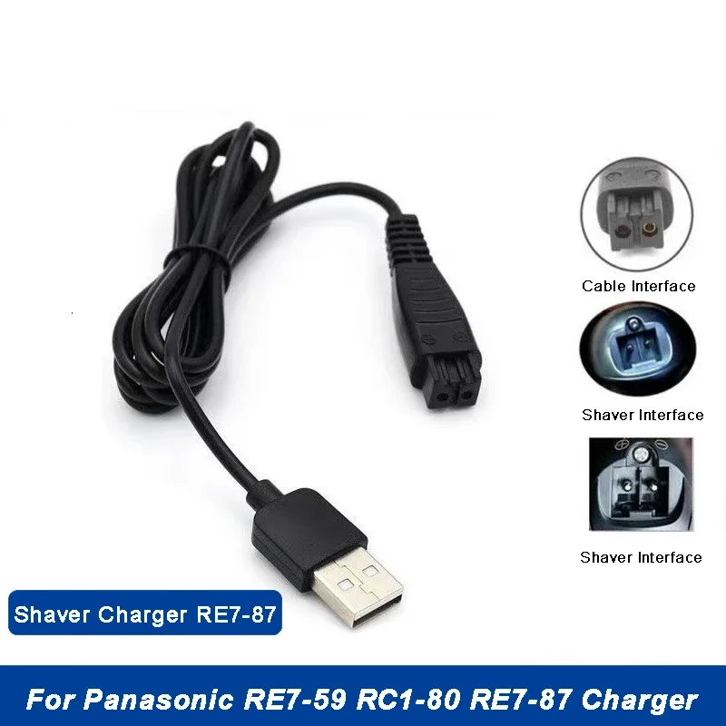 อะแดปเตอร์ชาร์จไฟแบบ USB RE7-87 1.25A 5.4V 4.8V สำหรับ EES-RF31พานาโซนิค ES-RF41 ES-SF21 ES-LT2A RE7-27สายชาร์จแบตเตอรี่โกนหนวด72