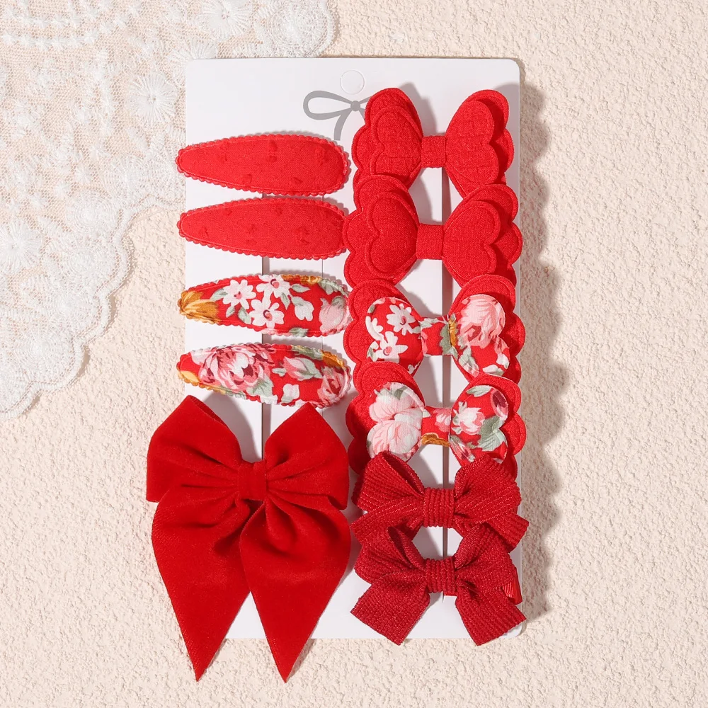 10/11/12 Stück/Set Mädchen Haarspangen mit Schleife, süße Schleifen-Haarspangen für Kinder, Baby-Geburtstagsdekoration, Haarspangen für Mädchen, Haar-Accessoires – Detail 18
