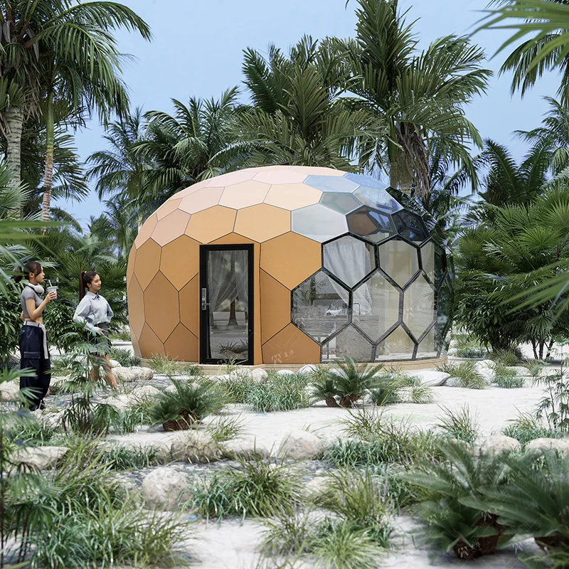Outdoor Events Large Exhibition Glass Spherical Tent Permanent Use Restaurant Exhibition Wedding