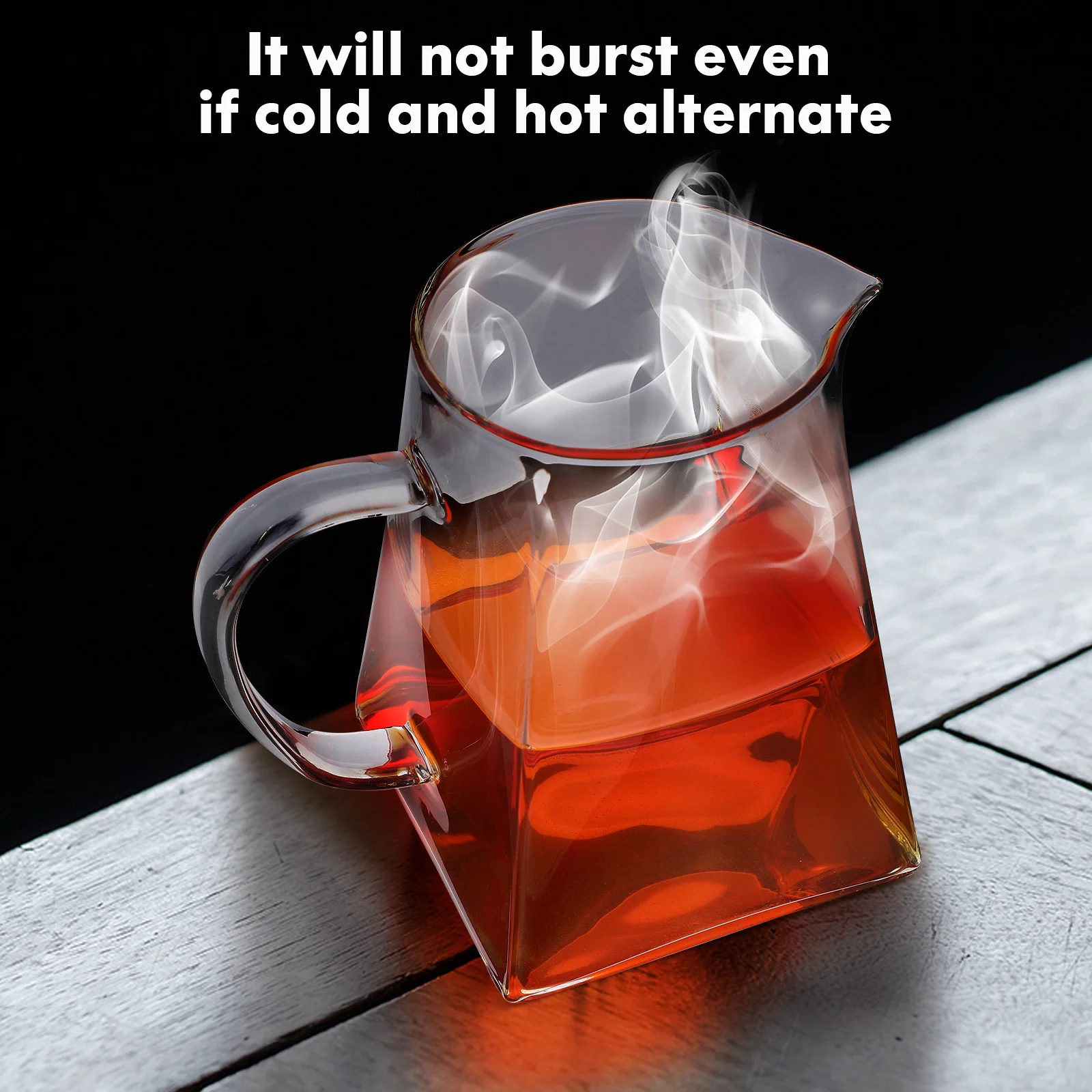 

Versatile Square Teapot Beverage Dispenser Glass Pitchers Household Transparent