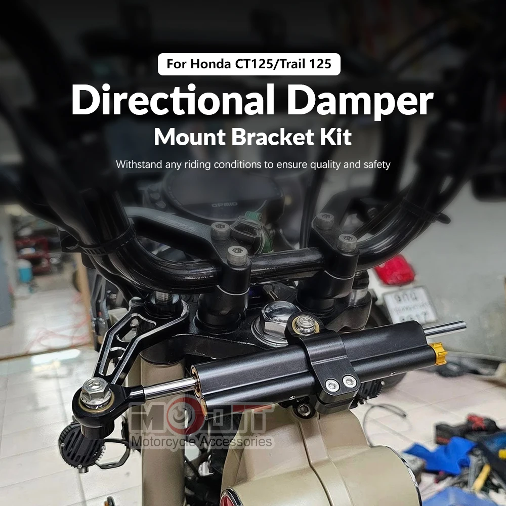 Motorcycle Accessories Steering Stabilize Damper Bracket kit For Honda CT125 Trail125 Hunter Cub Trail125 CT 125 2020-2025