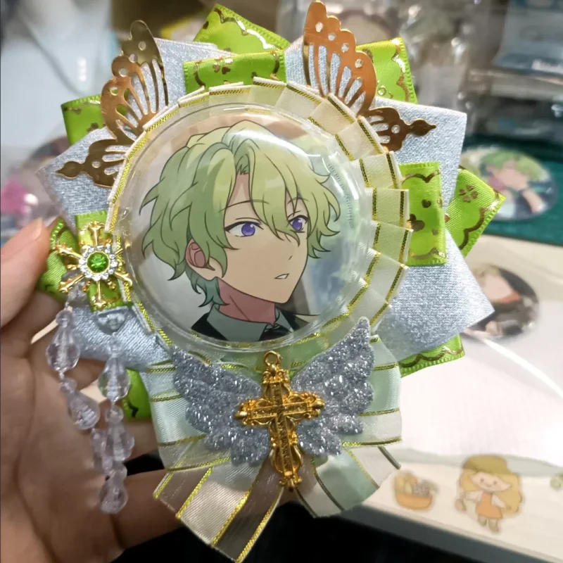 Anime Cosplay Crafts Fill Ita Bags Accessories Can Badge Rosette Protection Green Holder Base Tray Bow Girl Backpack Ornament