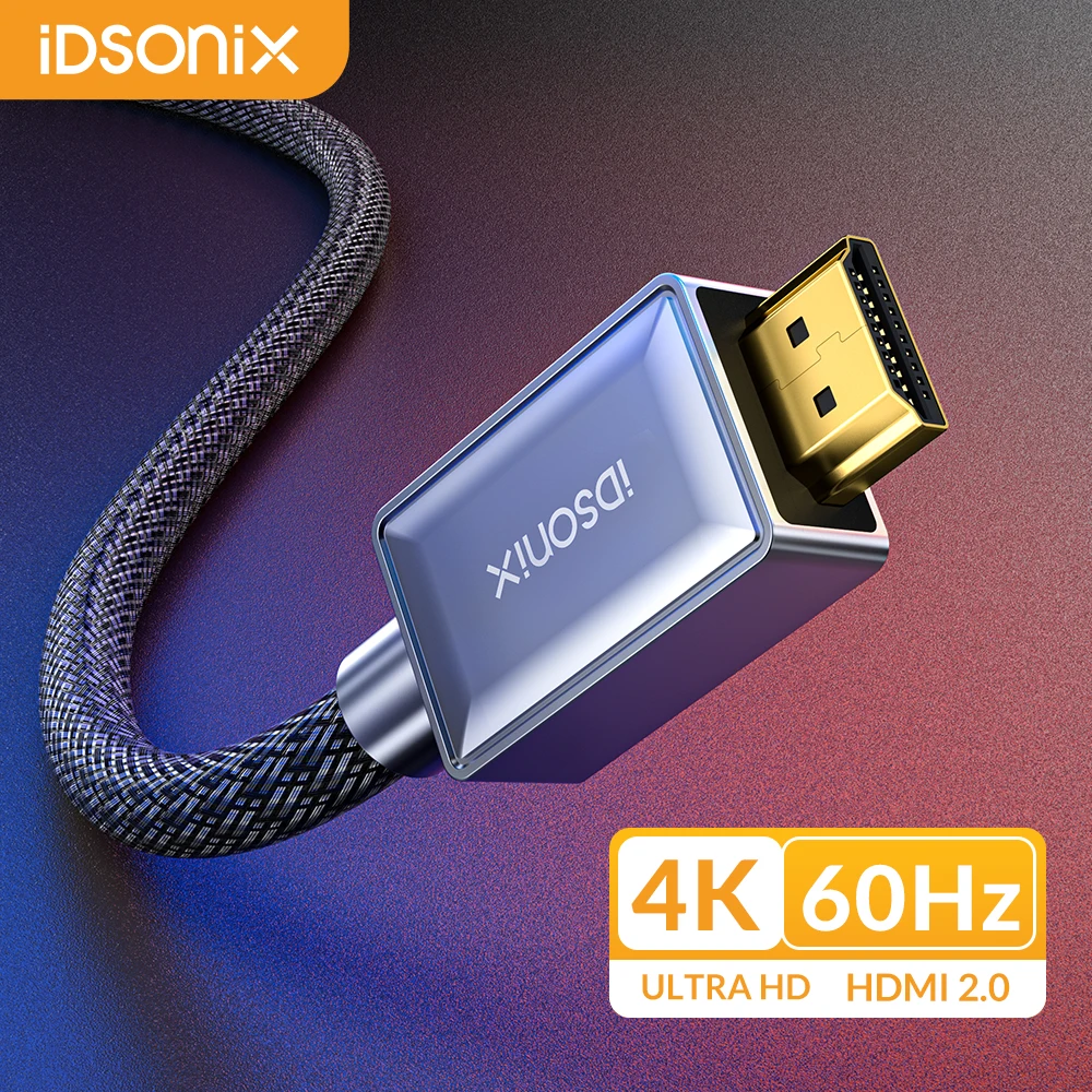 iDsonix HDMI 2.0 Video Cables HDMI-compatible2.0 4K 60HZ Cable Extend HDMI Splitter for Computer TV Box PS5/4 Game Console