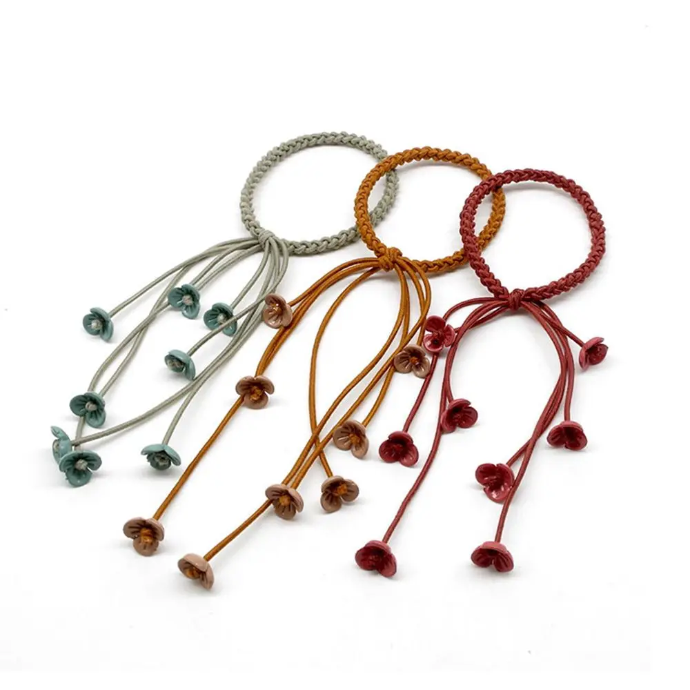 Korea 2019 Handmade Hair Ropes Girl Rubber Band Cute Hair Tie Three Strands Elastic Hair Band Women Girls Hair Accessories