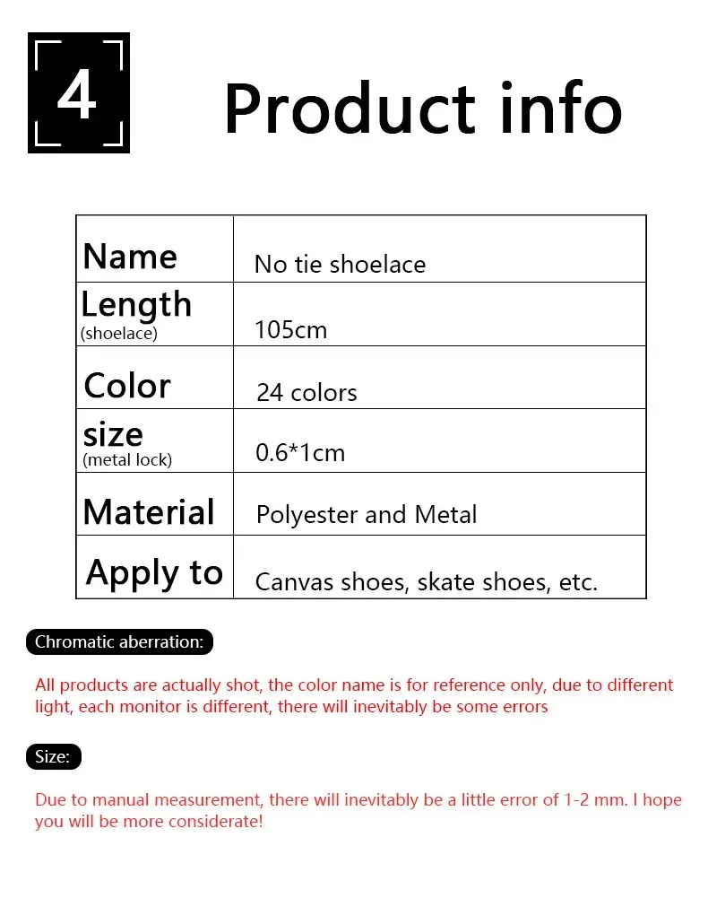 1 Paar flache Schnürsenkel für Turnschuhe, elastische Schnürsenkel ohne Krawatten, drücken Sie die Metallverschluss, Lazy Shoes, Spitze, Gummiband-Zubehör – Detail 6