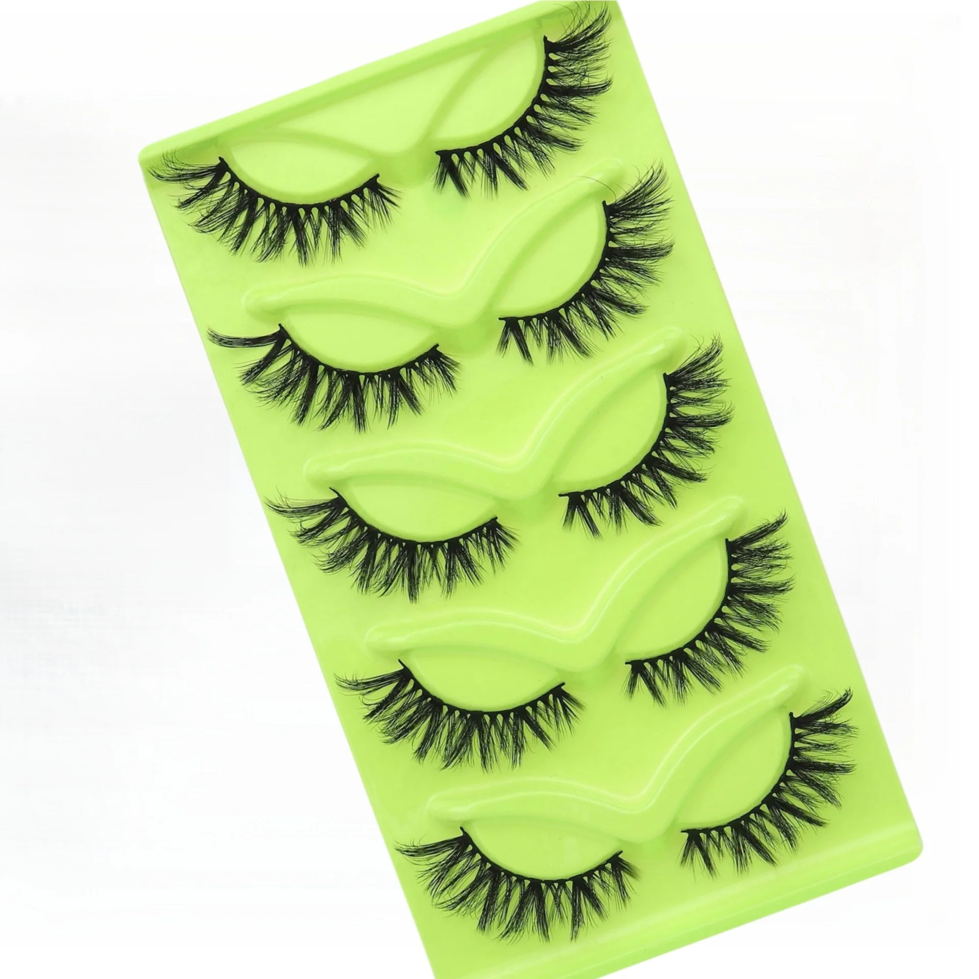 5 pares de pestañas postizas de ojo de gato, cola rizada gruesa, alargamiento de pestañas de zorro 3D, maquillaje de ojos de hada rizada de moda, mejora tu apariencia