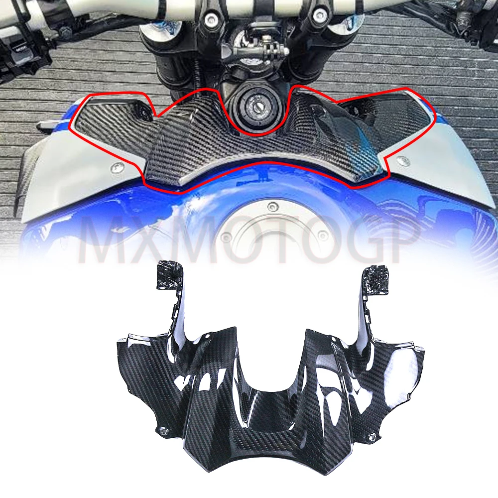 For Yamaha MT 09 MT09 FZ 09 FZ09 2021 2022 2023 Motorcycle Modified 3K Carbon Fiber Front Tank Cover Tank Protection Cover