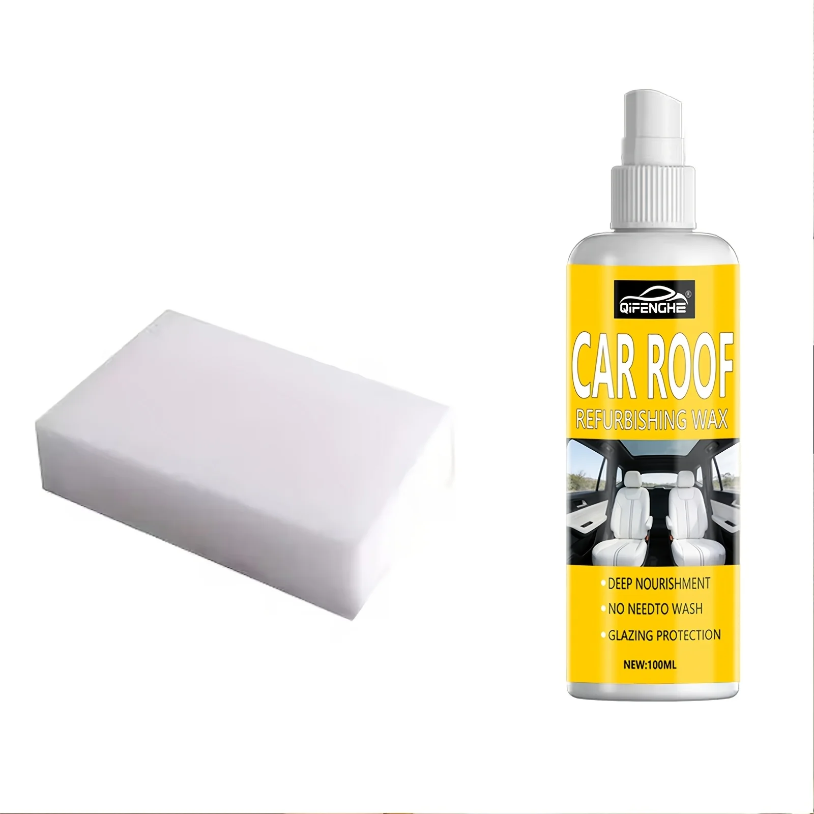 3.38oz QIFENGHE Professional Car Interior Spray, Gentle And Neutral Care Seat And Ceiling Covering, Four Seasons General Interio
