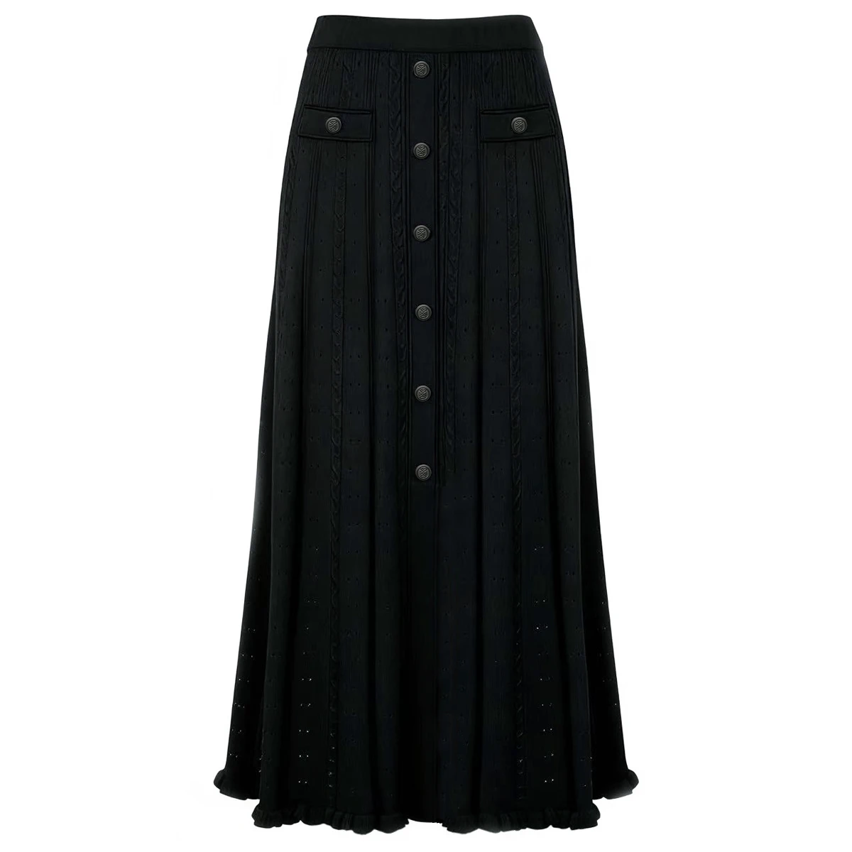 

Высокое качество, весенне-осенний новый женский модный темпераментный вязаный топ с длинными рукавами, комплект из куртки + юбки