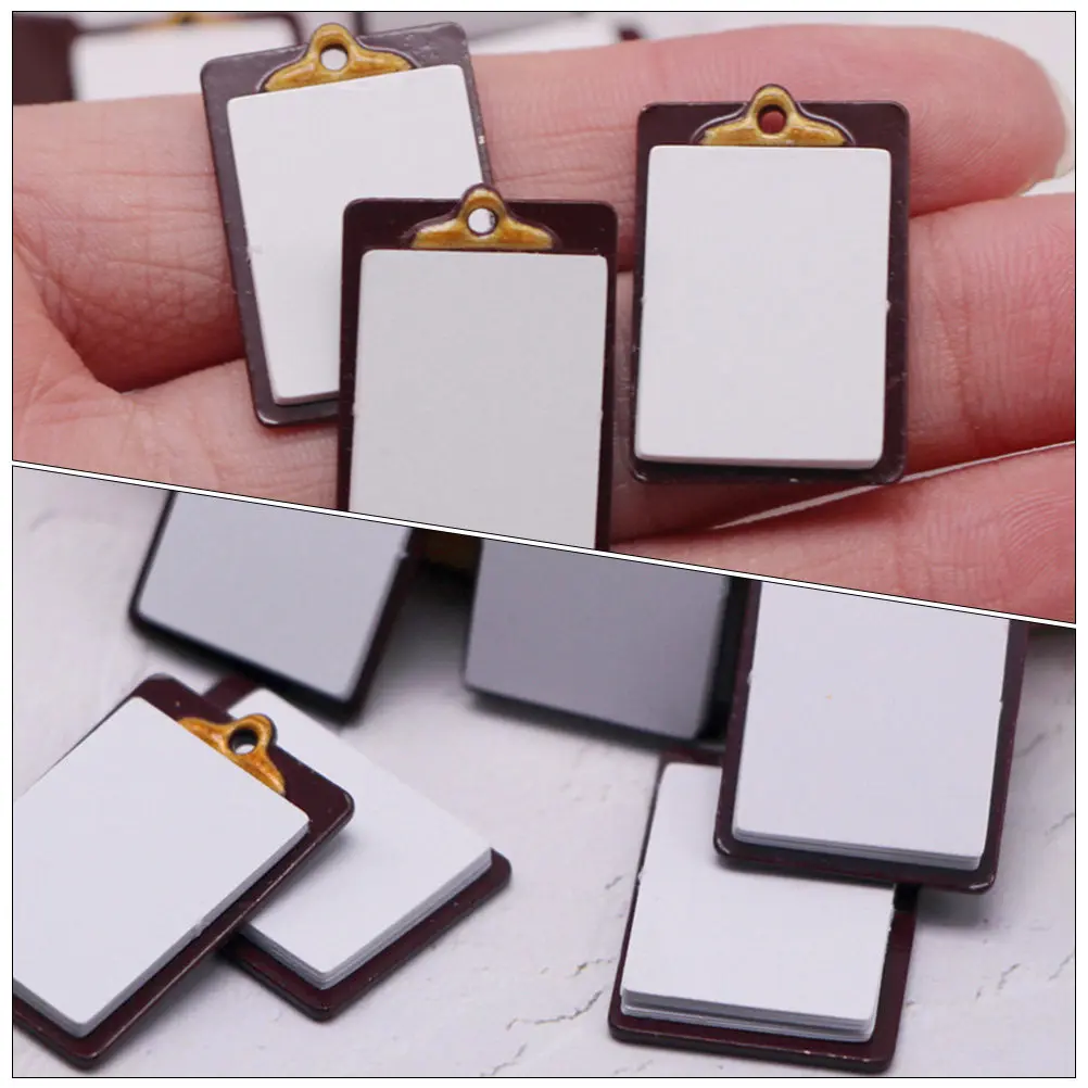 

4Pcs Mini Paper Clipboard Writing Board Simulation School Supplies Mini House Decor Kids Room DIY Supply Decorative Accessory