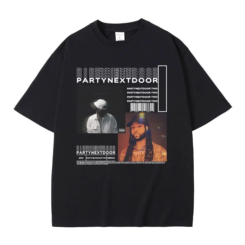 Rapper Partynextdoor Partynextdoor Two Album Graphic Tshirt Male Hip Hop Vintage T-shirts Men's Cotton Tees Oversized T Shirt