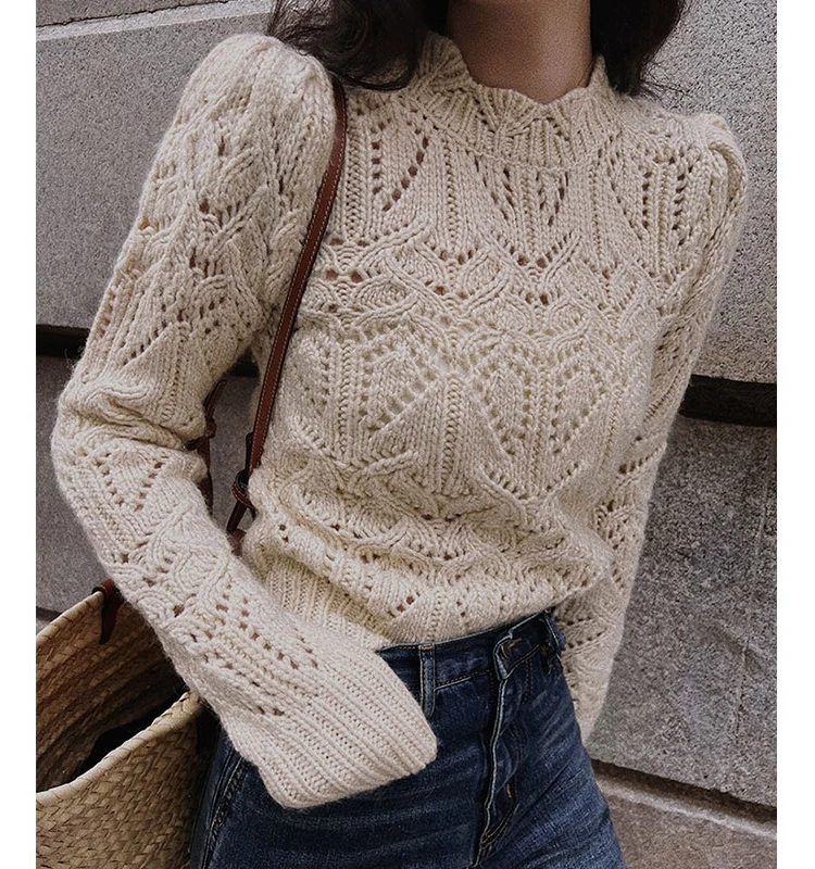 

Вязаный крючком мягкий уютный трикотаж ручной работы, верхняя женская верхняя одежда с высоким воротником, обычная длина, другой материал, 00% осень, новый Sle