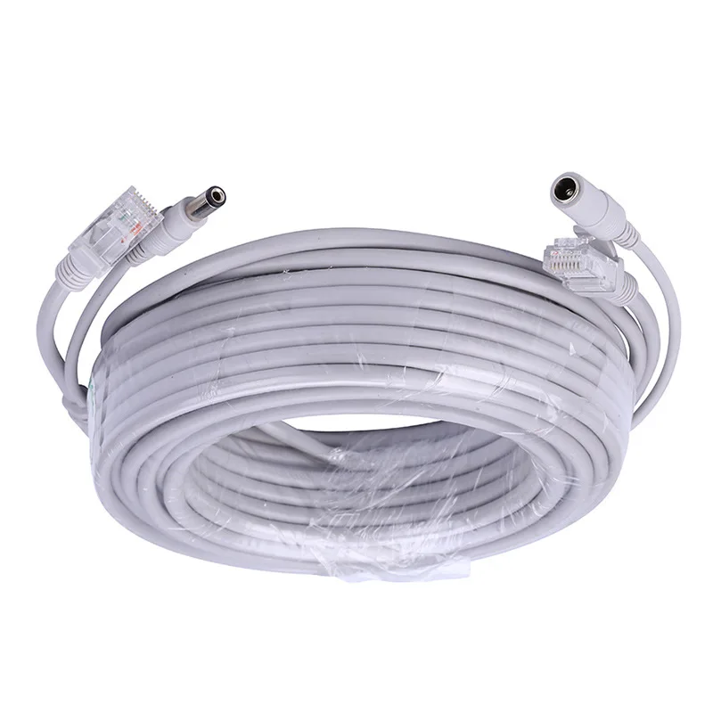 5M/10M/20M/30M Optional 2.1mm/5.5mm jack RJ45 + DC Power Extension Ethernet CCTV Cable For IP Cameras NVR System image 5