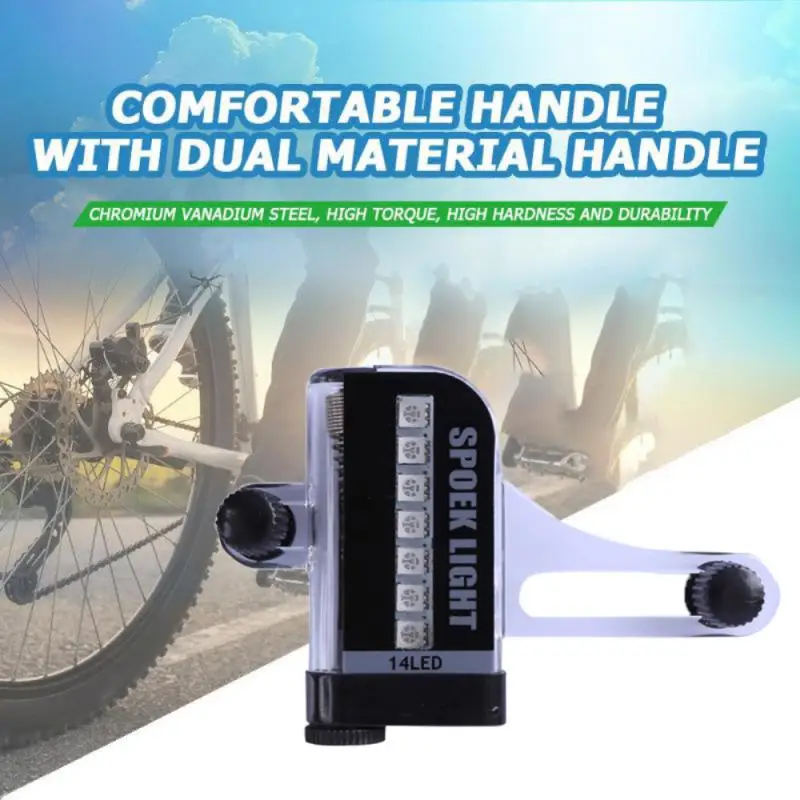 ضوء تحذير مزدوج الوجهين لعجلة الدراجة الجبلية ، 16 ليد ، إشارة الإطارات ، عاكس ، أضواء تتحدث ، ملونة ، فارس