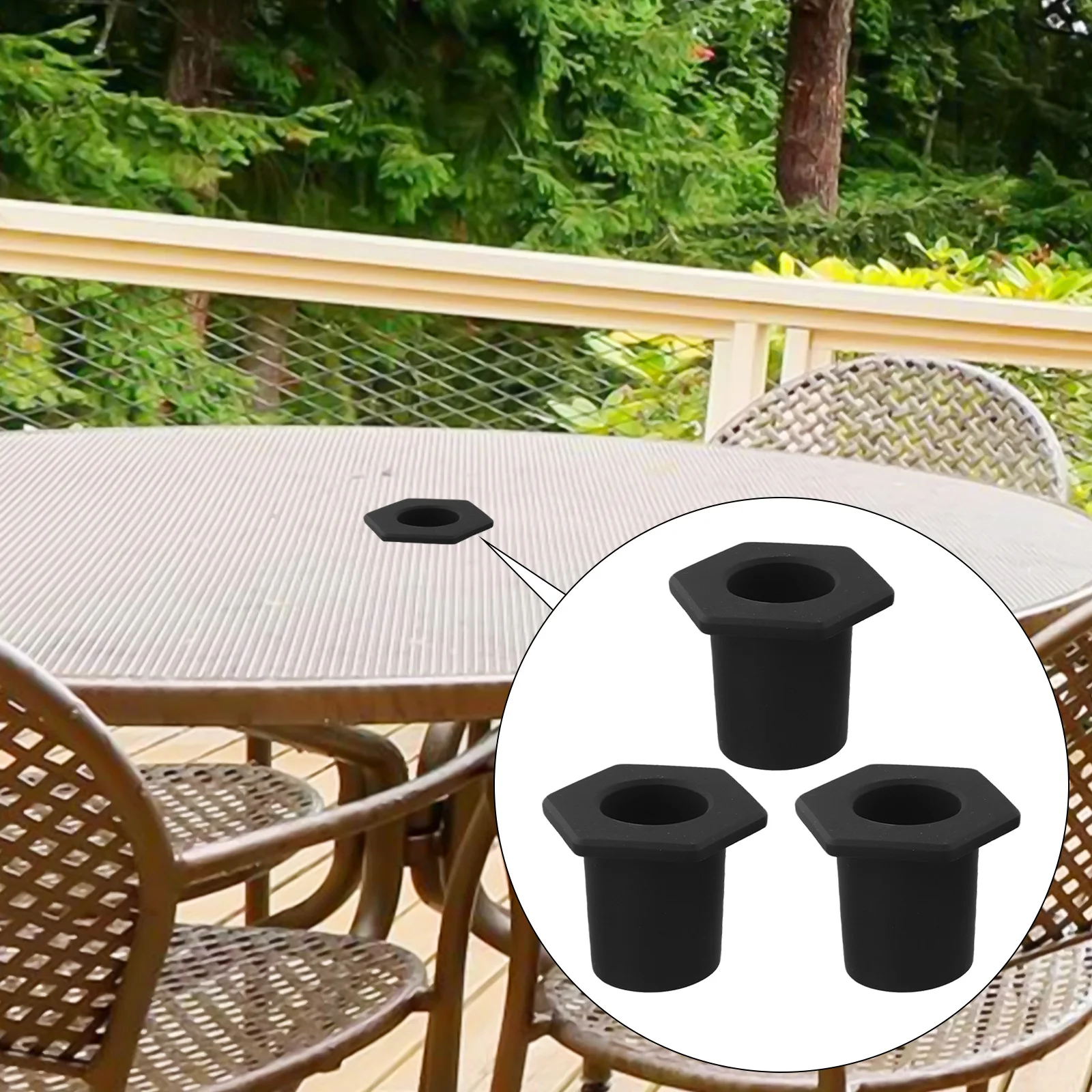 Table Umbrella Inserts Patio Umbrella Rings Patio Decor Long-lasting Durability Reliable Protection Versatile Compatibility