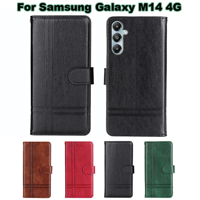 

Wallet Case For Fundas Samsung Galaxy M14 4G чехол Leather Cover For Capinha De Celular Samsung Galaxy A05s SM-A057F Phone Cases