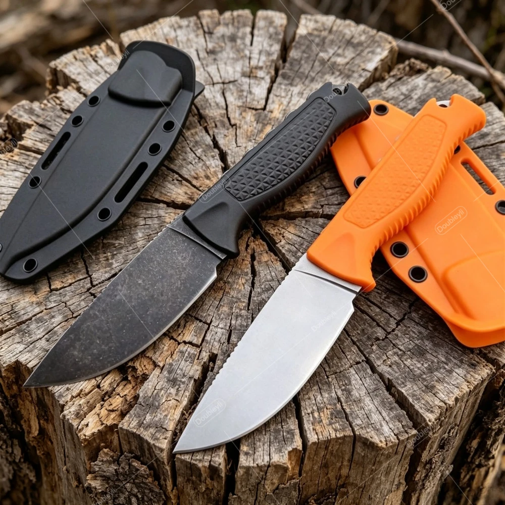 15006 Outdoor Straight Knife Emergency Rescue Wilderness Tools Every Day Carry Camping Travel Multi-purpose Knife with K Sheath
