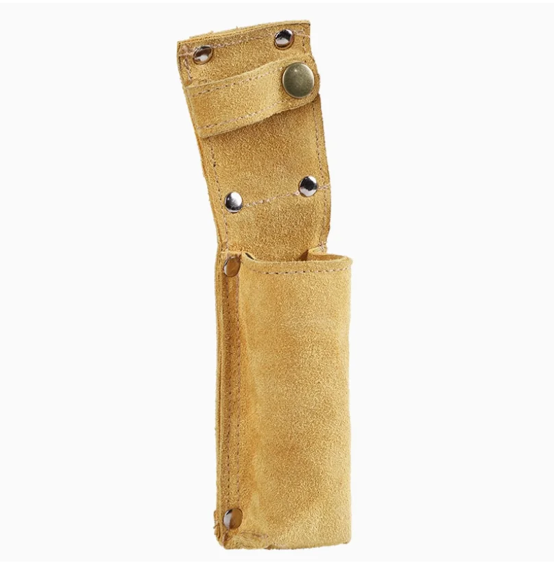 

Double layer cowhide steel bar hook sleeve Bag bag cowhide tool set plastic handle, iron handle, universal hanging belt style