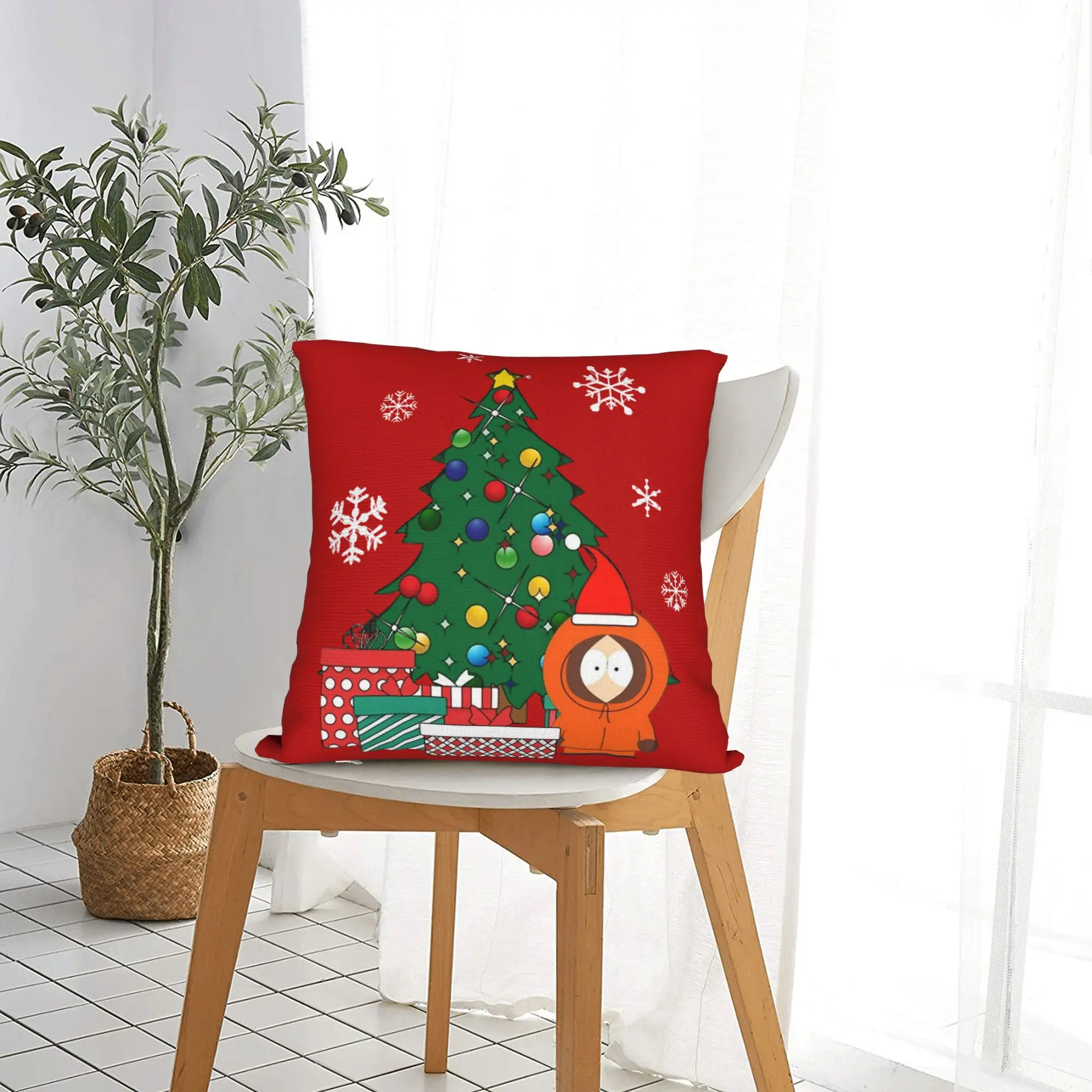 Cartoon Souths Parks Christmas Pillowcase Printing Cushion Cover Decor  Pillow Case Cover Home Zippered
