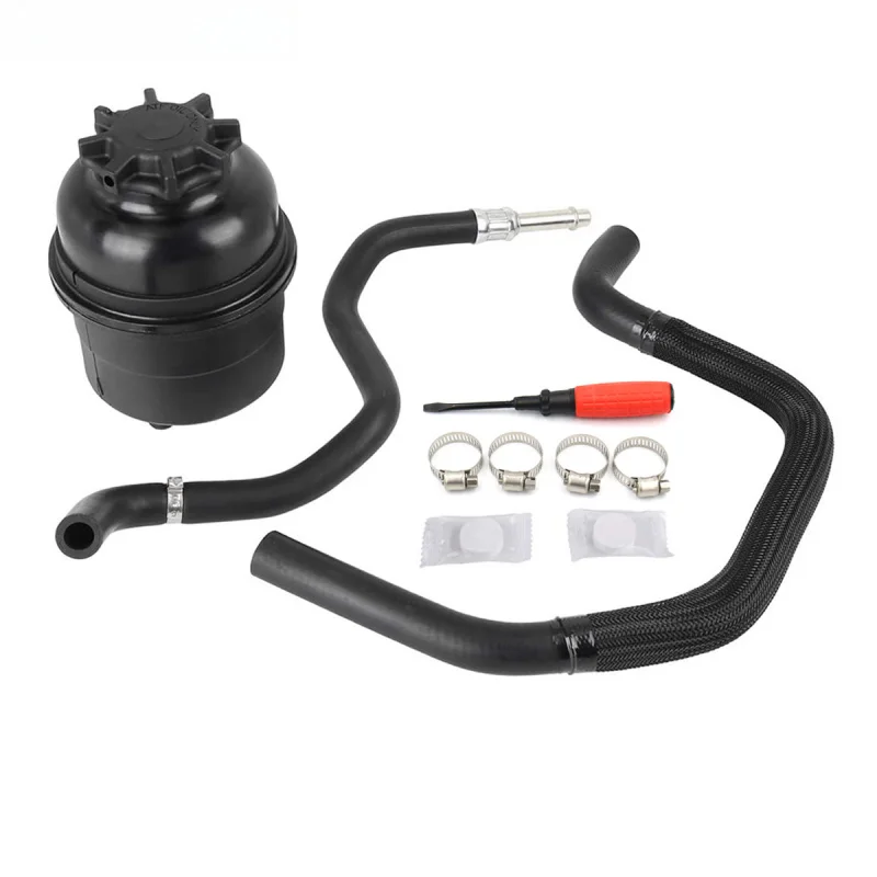 Power Steering Fluid Reservoir Tank and Power Steering Hose Compatible For-BMW 3 5 7 Series