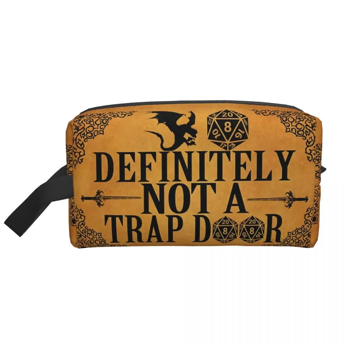 Dnd Game Definitely Not A Trap Door Makeup Bag Women Travel Cosmetic Organizer Fashion Storage Toiletry Bags