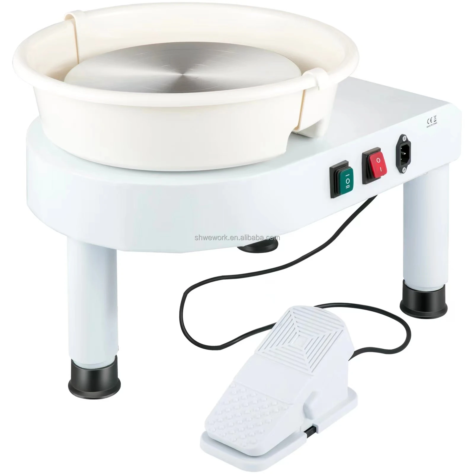 

2026 Hot Selling WeWork 14in/35cm Pottery Wheel Machine 450W Ceramic Wheel Forming Machine Electric Clay Machine Foot Pedal