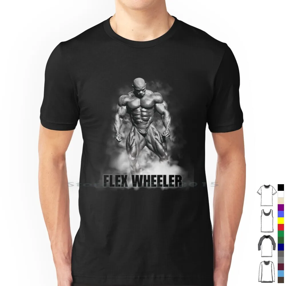 Flex Wheeler Bodybuilder T Shirt 100% Cotton Kenneth Wheeler Famous Bodybuilders Mr Olympia Flex Wheeler Posing Flex Wheeler