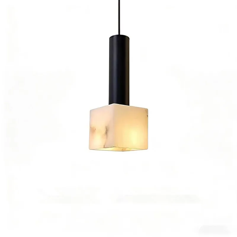 Snowflake natural marble chandelier, modern bedroom bedside lamp, designer high-end restaurant bar lamp.