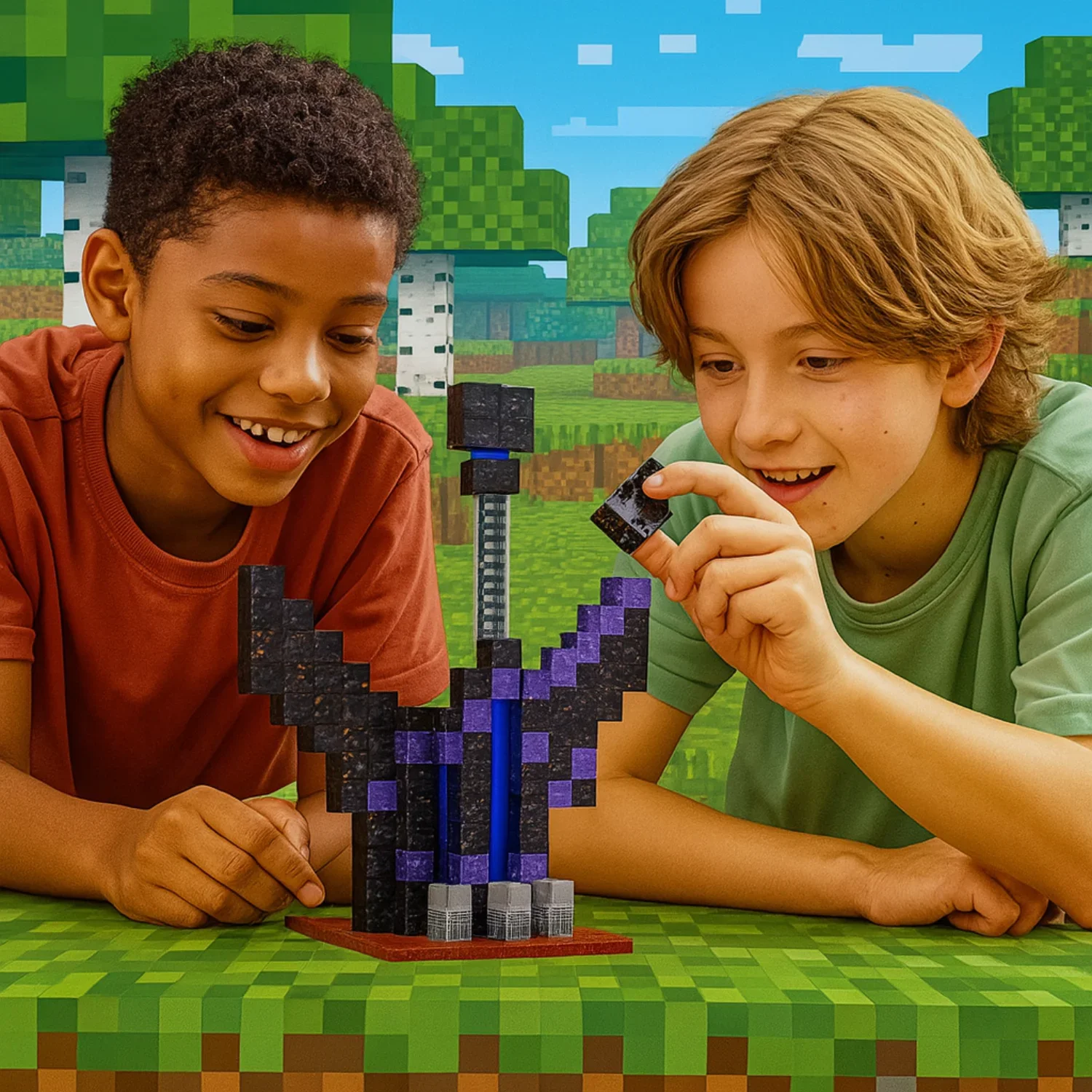 Magnetic Building Blocks Mine World Magnet Cube Brick Sets for Boys Girls Kids Age 3+ DIY Pixel style Model Base plate STEM Toy