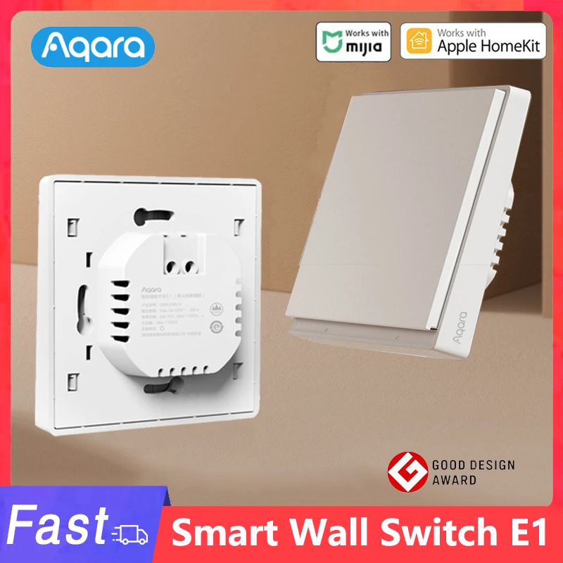 New Aqara Smart Wall Switch E1 ZigBee 3.0 Smart Home Wireless Key Light Switch Fire Wire With NO Neutral For Mi Home homekit