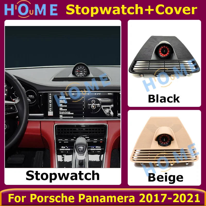 Car Interior Dashboard Stopwatch Decoration Clock Compass For Porsche Panamera 2017-2021