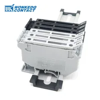 10 Uds UK5-HESI tornillo bloque de terminales de carril Din portafusibles 5*25mm 24V/220V LED con palanca de desconexión conector eléctrico de cable