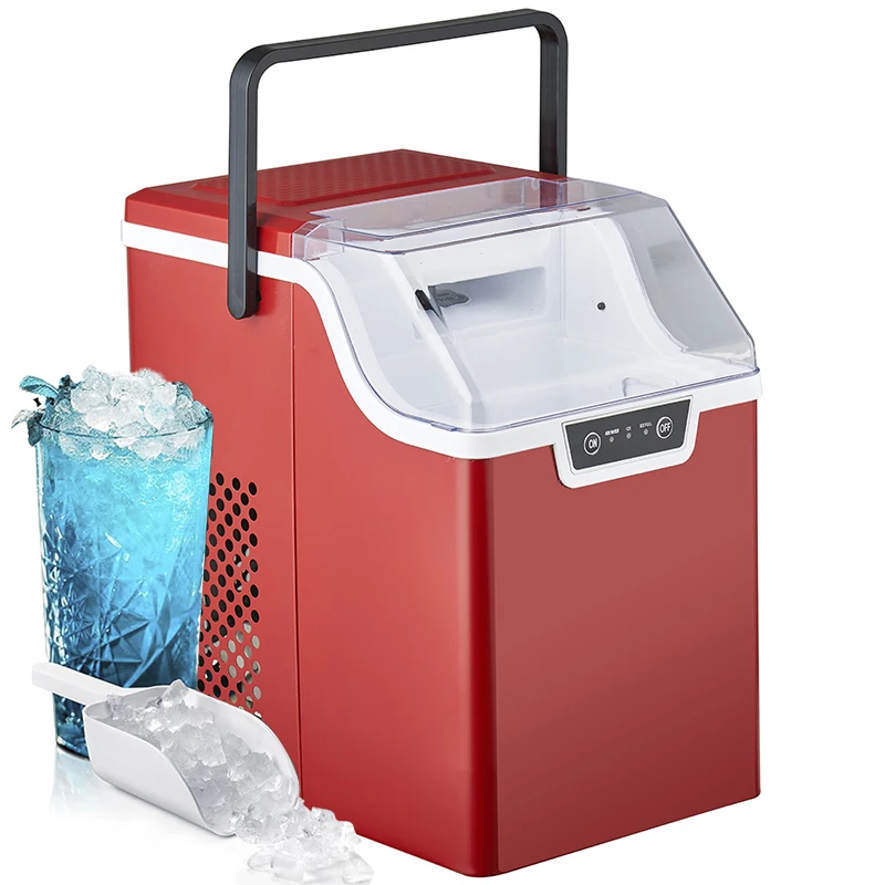 Countertop Nugget Ice Maker Machine Portable Automatic Electric 26Lbs/24H Ice Maker With Chewable Ice