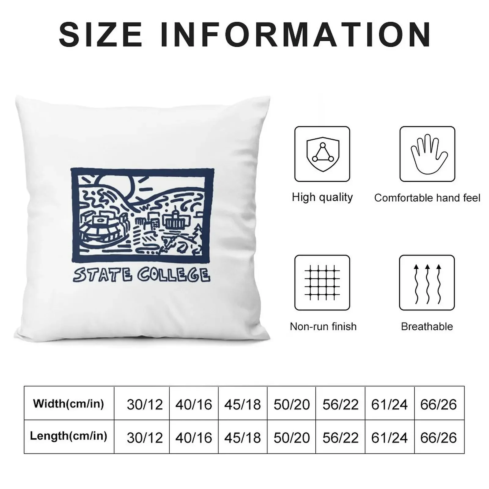 State College, PA Throw Pillow ornamental pillows Christmas Pillows pillow