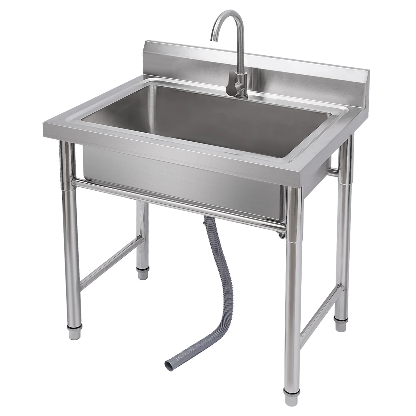 Kitchen sinks-Versatile Stainless Steel Sink Set: Modern Design, Spacious Basin, and Practical Drainage for a Tidy Kitchen